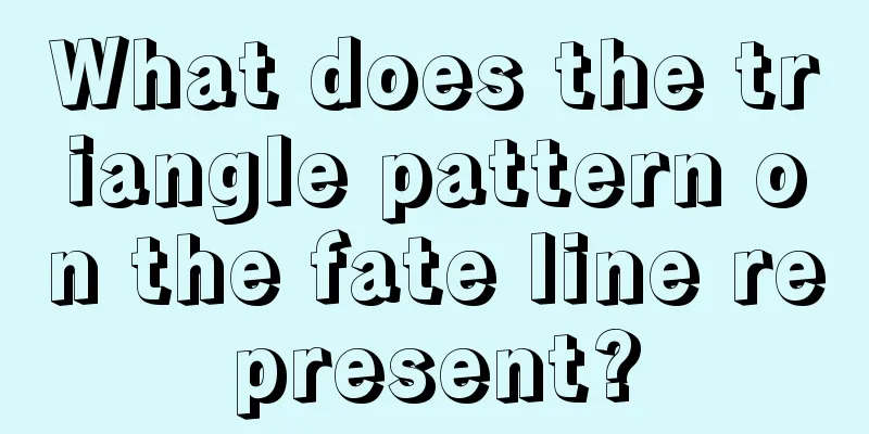 What does the triangle pattern on the fate line represent?