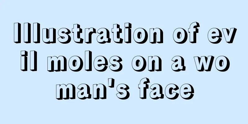 Illustration of evil moles on a woman's face