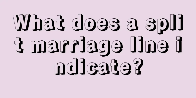 What does a split marriage line indicate?