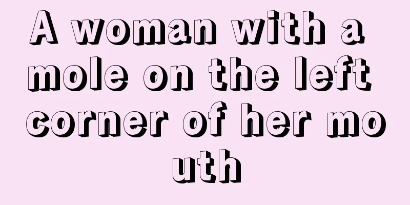 A woman with a mole on the left corner of her mouth