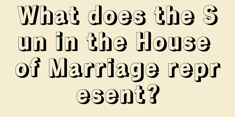What does the Sun in the House of Marriage represent?