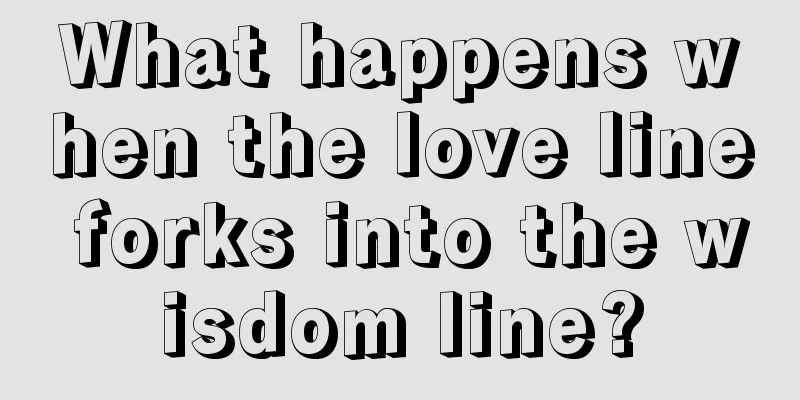 What happens when the love line forks into the wisdom line?