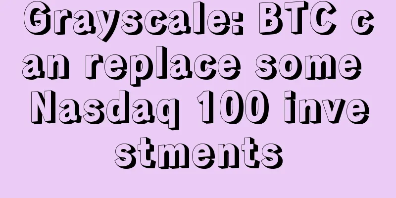 Grayscale: BTC can replace some Nasdaq 100 investments