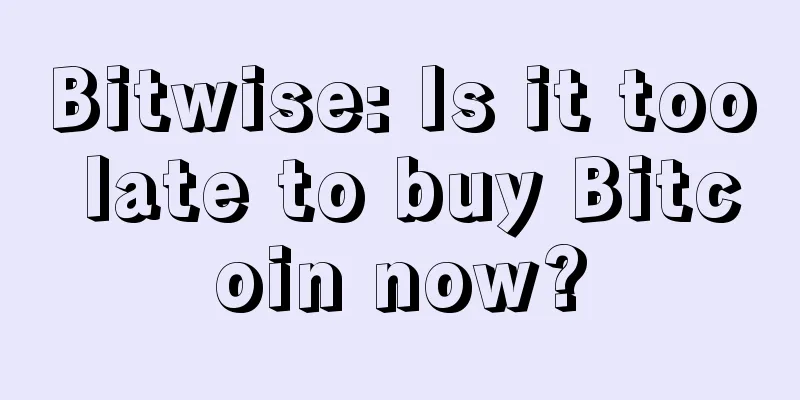 Bitwise: Is it too late to buy Bitcoin now?