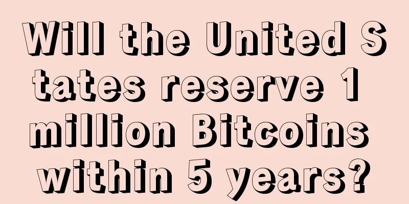 Will the United States reserve 1 million Bitcoins within 5 years?