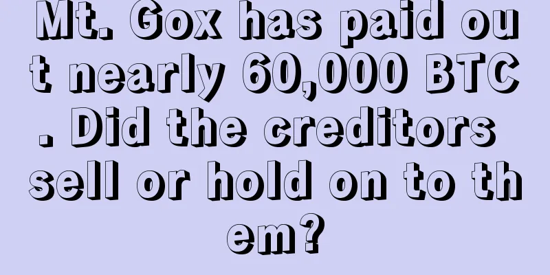 Mt. Gox has paid out nearly 60,000 BTC. Did the creditors sell or hold on to them?