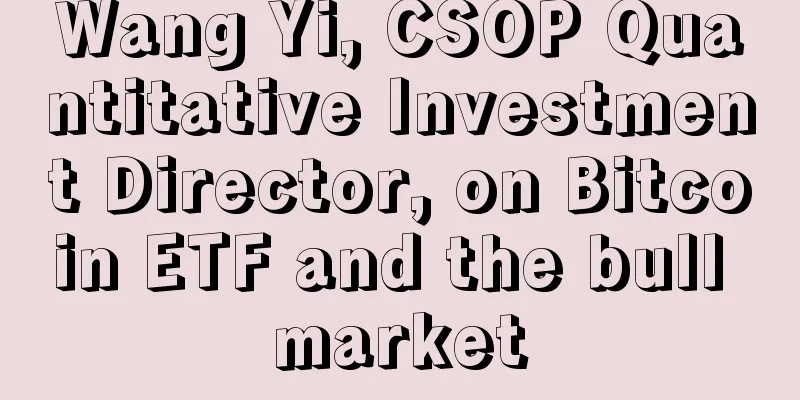 Wang Yi, CSOP Quantitative Investment Director, on Bitcoin ETF and the bull market