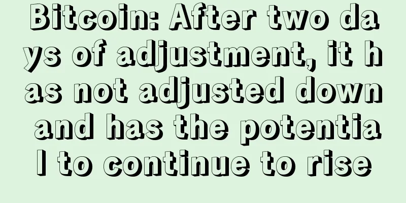 Bitcoin: After two days of adjustment, it has not adjusted down and has the potential to continue to rise