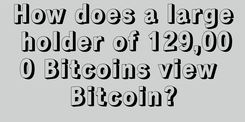 How does a large holder of 129,000 Bitcoins view Bitcoin?