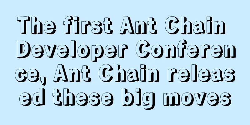 The first Ant Chain Developer Conference, Ant Chain released these big moves
