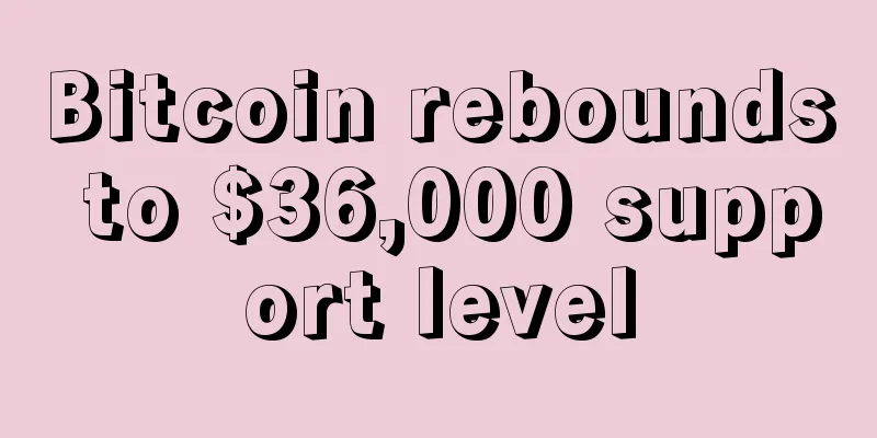Bitcoin rebounds to $36,000 support level