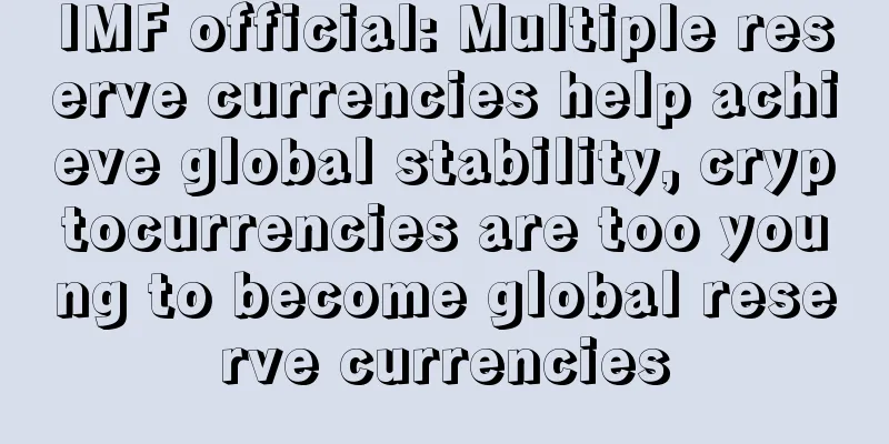 IMF official: Multiple reserve currencies help achieve global stability, cryptocurrencies are too young to become global reserve currencies