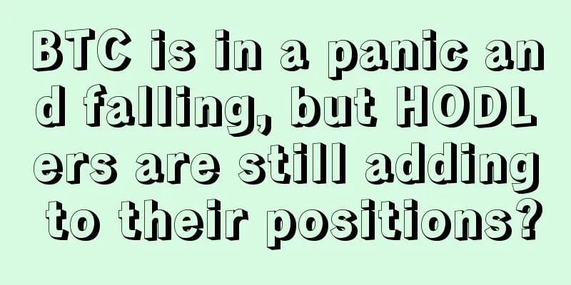 BTC is in a panic and falling, but HODLers are still adding to their positions?