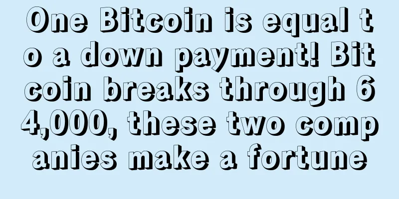 One Bitcoin is equal to a down payment! Bitcoin breaks through 64,000, these two companies make a fortune