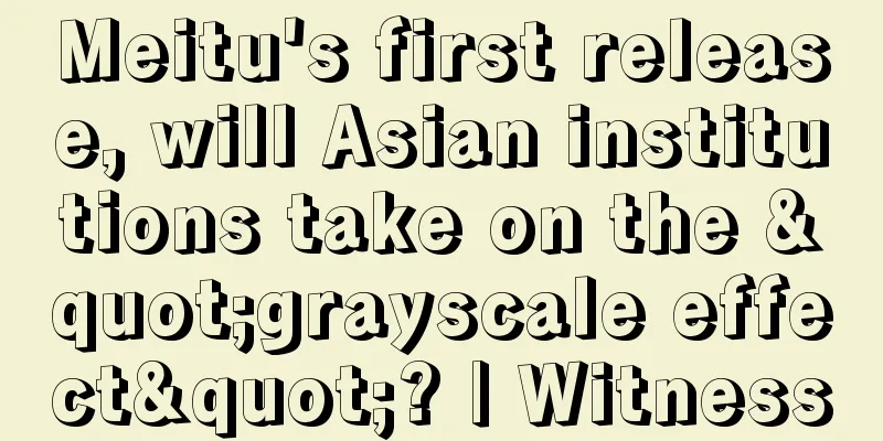 Meitu's first release, will Asian institutions take on the "grayscale effect"? | Witness
