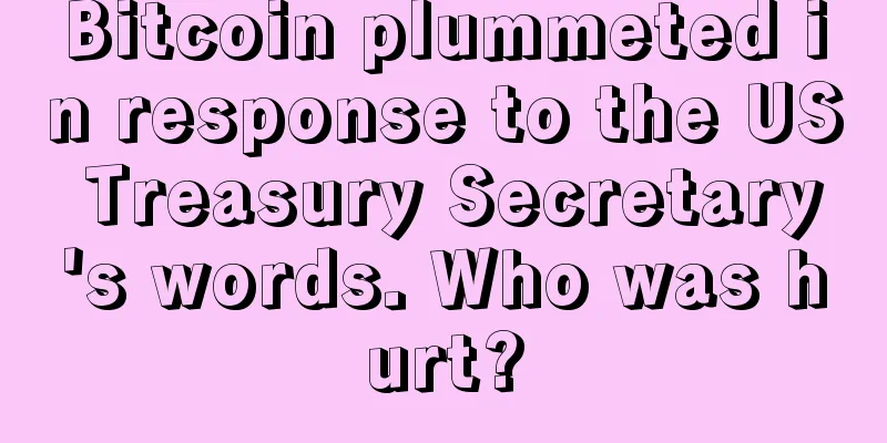 Bitcoin plummeted in response to the US Treasury Secretary's words. Who was hurt?