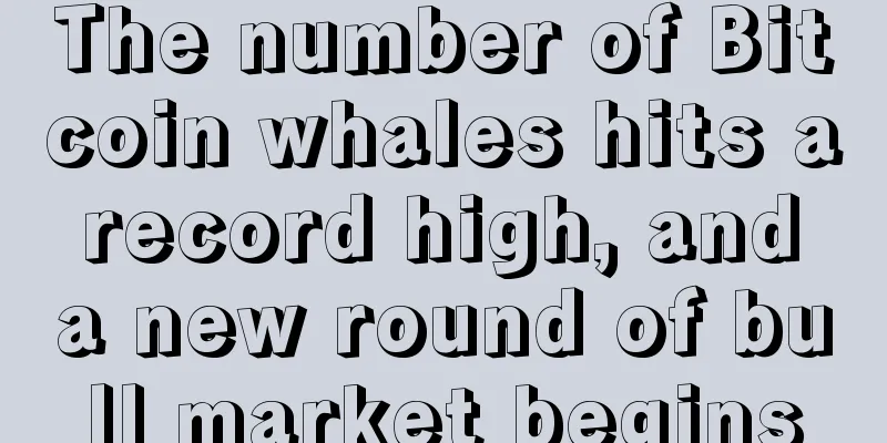 The number of Bitcoin whales hits a record high, and a new round of bull market begins