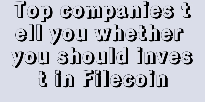 Top companies tell you whether you should invest in Filecoin
