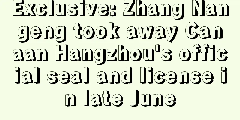 Exclusive: Zhang Nangeng took away Canaan Hangzhou's official seal and license in late June