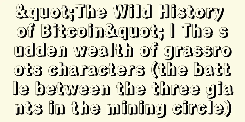 "The Wild History of Bitcoin" | The sudden wealth of grassroots characters (the battle between the three giants in the mining circle)