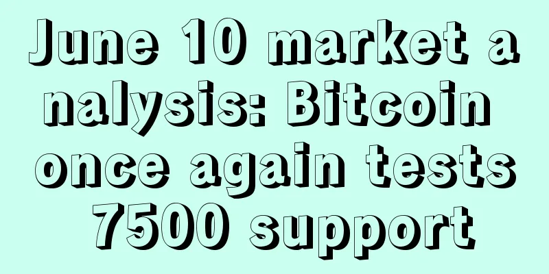 June 10 market analysis: Bitcoin once again tests 7500 support