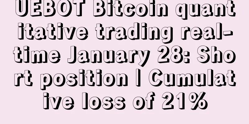 UEBOT Bitcoin quantitative trading real-time January 28: Short position | Cumulative loss of 21%