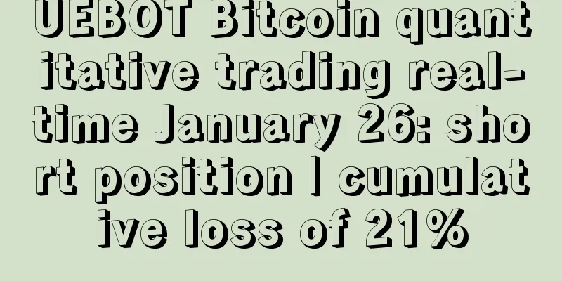 UEBOT Bitcoin quantitative trading real-time January 26: short position | cumulative loss of 21%