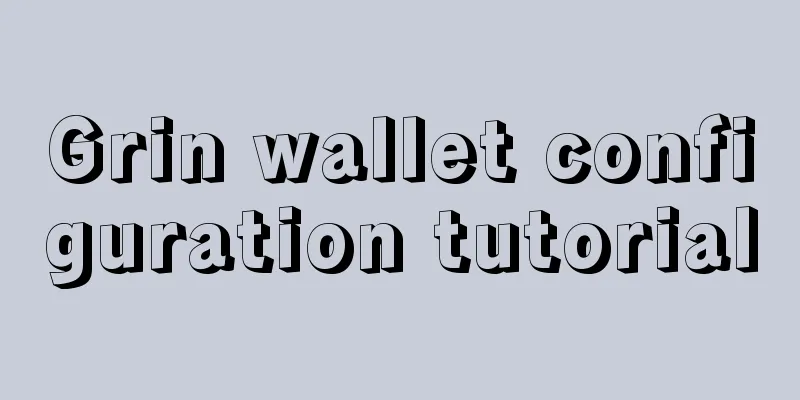 Grin wallet configuration tutorial
