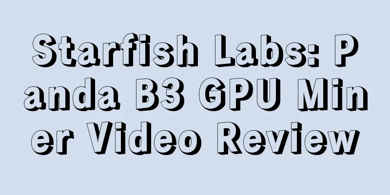 Starfish Labs: Panda B3 GPU Miner Video Review