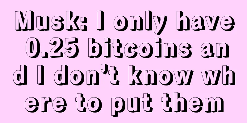 Musk: I only have 0.25 bitcoins and I don’t know where to put them