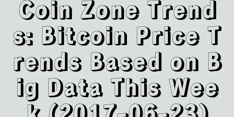 Coin Zone Trends: Bitcoin Price Trends Based on Big Data This Week (2017-06-23)