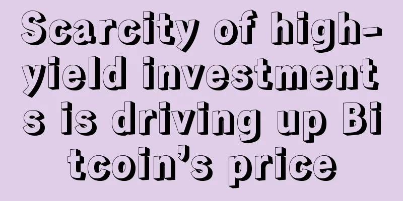 Scarcity of high-yield investments is driving up Bitcoin’s price