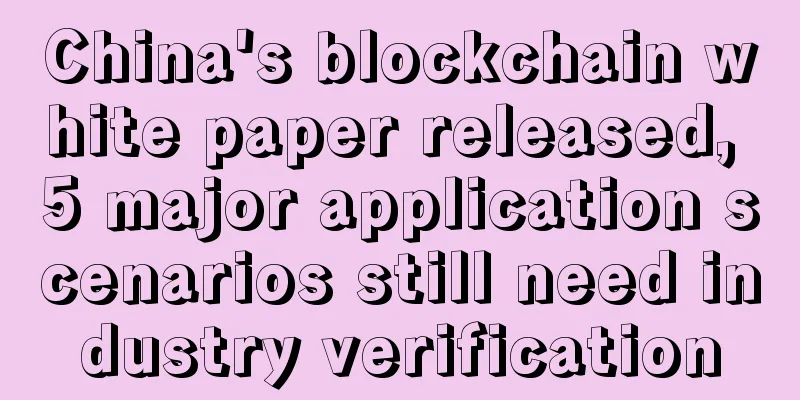 China's blockchain white paper released, 5 major application scenarios still need industry verification
