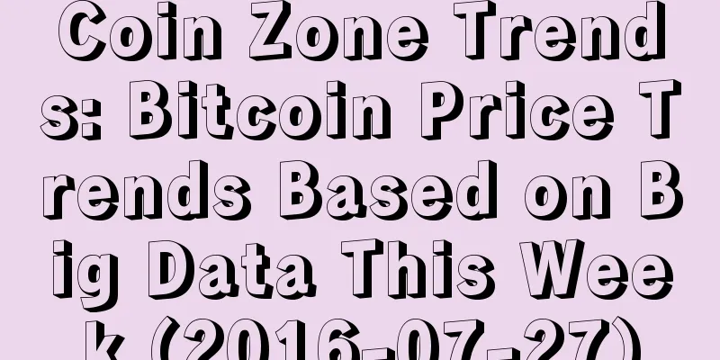 Coin Zone Trends: Bitcoin Price Trends Based on Big Data This Week (2016-07-27)