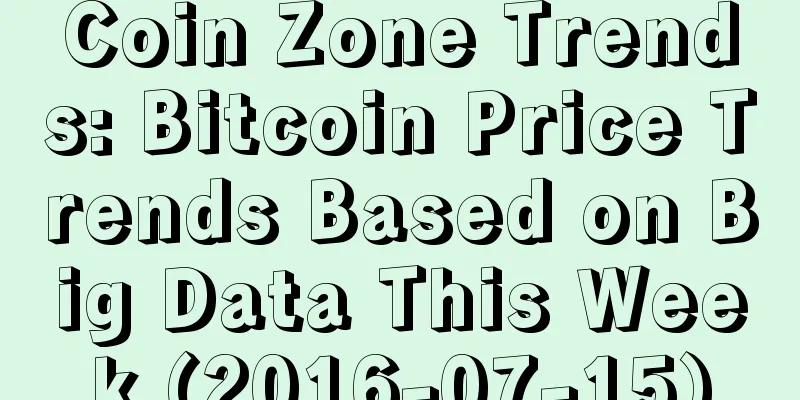 Coin Zone Trends: Bitcoin Price Trends Based on Big Data This Week (2016-07-15)