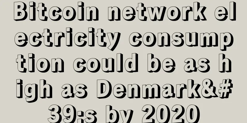 Bitcoin network electricity consumption could be as high as Denmark's by 2020