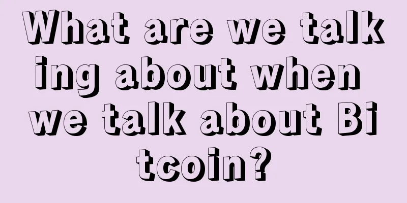 What are we talking about when we talk about Bitcoin?