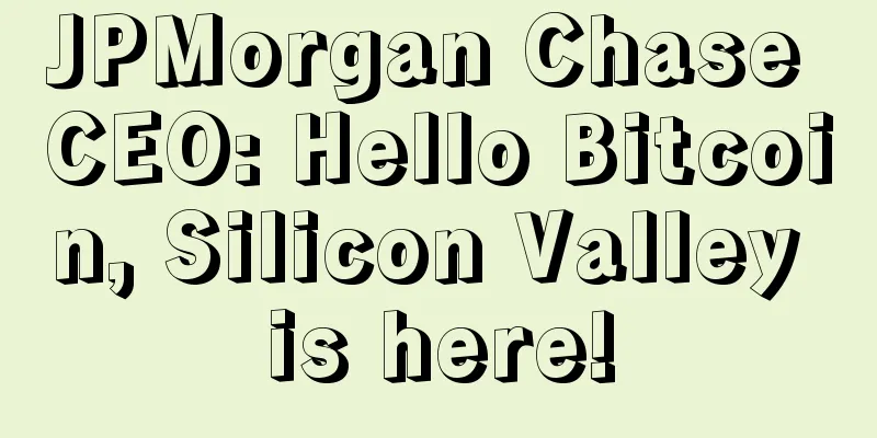 JPMorgan Chase CEO: Hello Bitcoin, Silicon Valley is here!